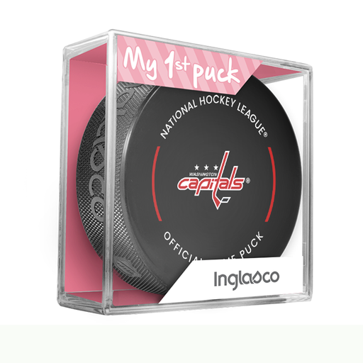NHL Washington Capitals Officially Licensed 2023-2024 Team Game Puck Design In Cube - New Fan Pink