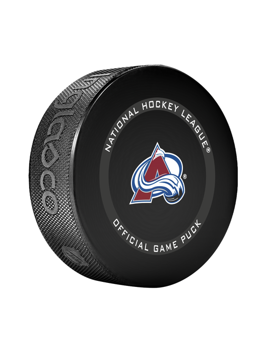 Rondelle de hockey officielle NHL Colorado Avalanche en cube - Nouveau fan rose