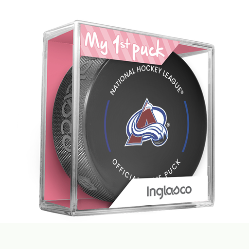 NHL Colorado Avalanche Officially Licensed 2023-2024 Team Game Puck Design In Cube - New Fan Pink