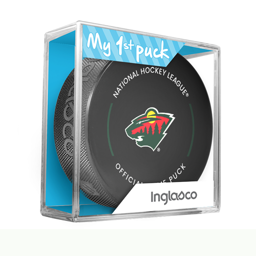 NHL Minnesota Wild Officially Licensed 2023-2024 Team Game Puck Design In Cube - New Fan Blue