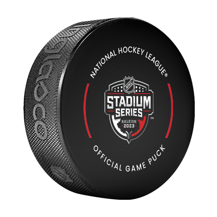 2023 NHL Stadium Series Official Game Puck Design- in Cube