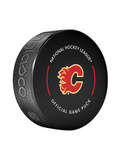 Concept officiel de rondelle de match des Calgary Flames de la LNH 2023-24 en cube