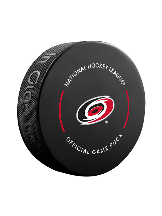 Rondelle de hockey officielle des Carolina Hurricanes de la LNH en cube - Rose nouveau fan