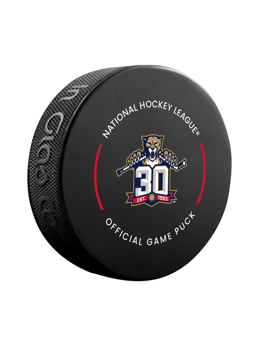 NHL Florida Panthers Officially Licensed 2023-2024 Team Game Puck Design In Cube - New Fan Blue