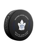 Rondelle de hockey officielle des Toronto Maple Leafs de la LNH en cube - Nouveau fan rose
