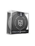 NHL Los Angeles Kings 2024 Official Playoffs Game Hockey Puck Design In Cube