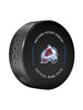 NHL Colorado Avalanche Officially Licensed 2024-25 Team Game Hockey Puck Design- In Cube