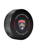 NHL Florida Panthers Officially Licensed 2024-25 Team Game Hockey Puck Design- In Cube