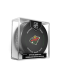 NHL Minnesota Wild Officially Licensed 2024-25 Team Game Hockey Puck Design- In Cube