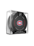 NHL Montreal Canadiens Officially Licensed 2024-25 Team Game Hockey Puck Design- In Cube