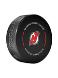 NHL New Jersey Devils Officially Licensed 2024-25 Team Game Hockey Puck Design- In Cube