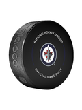 NHL Winnipeg Jets Officially Licensed 2024-25 Team Game Hockey Puck Design- In Cube