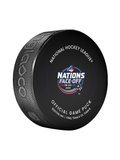 2025 NHL 4 Nations Face-Off Boston Final Championship Official Game Puck Design- in Cube