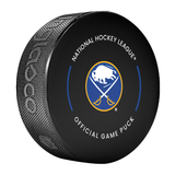NHL Buffalo Sabres Officially Licensed 2025-2026 Game Puck Design In Cube