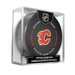 NHL Calgary Flames Officially Licensed 2025-2026 Game Puck Design In Cube