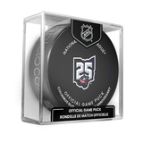 NHL Colorado Blue Jackets Officially Licensed 2025-2026 Game Puck Design In Cube