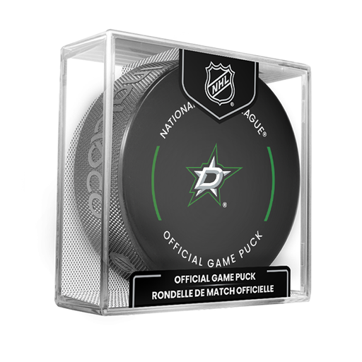 NHL Dallas Stars Officially Licensed 2025-2026 Game Puck Design In Cube