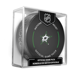 NHL Dallas Stars Officially Licensed 2025-2026 Game Puck Design In Cube