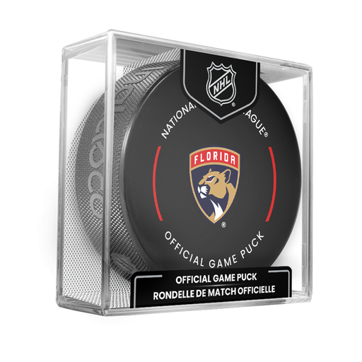 NHL Florida Panthers Officially Licensed 2025-2026 Game Puck Design In Cube