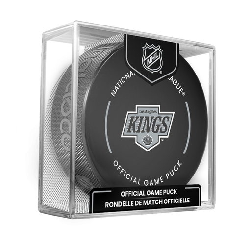 NHL LA Kings Officially Licensed 2025-2026 Game Puck Design In Cube