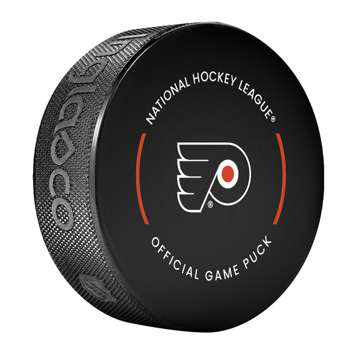 NHL Philadelphia Flyers Officially Licensed 2025-2026 Game Puck Design In Cube