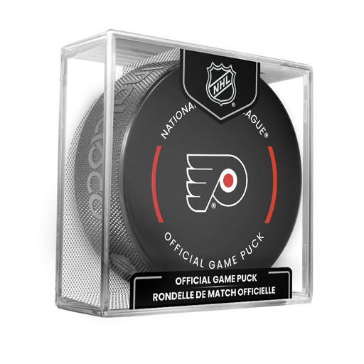 NHL Philadelphia Flyers Officially Licensed 2025-2026 Game Puck Design In Cube