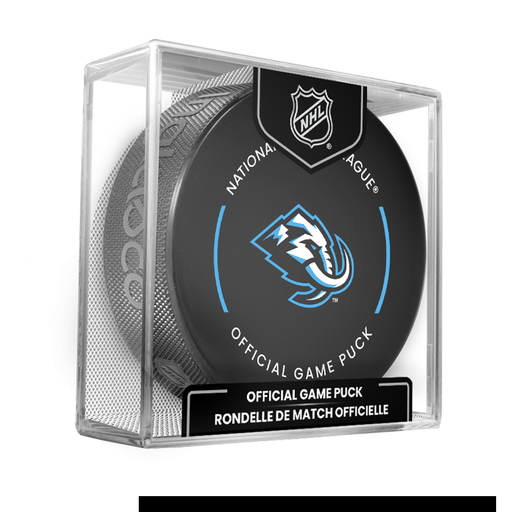NHL Utah Mammoth Officially Licensed 2025-2026 Game Puck Design In Cube