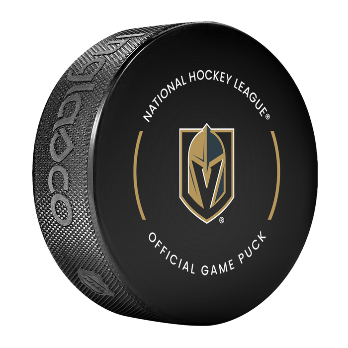 NHL Vegas Knights Officially Licensed 2025-2026 Game Puck Design In Cube