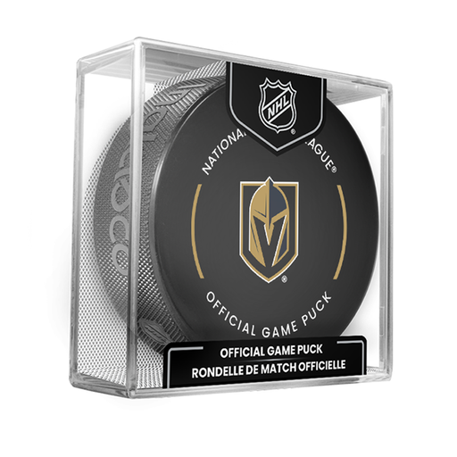 NHL Vegas Knights Officially Licensed 2025-2026 Game Puck Design In Cube