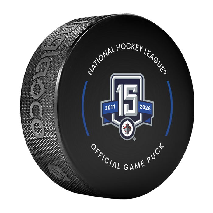 NHL Winnipeg Jets Officially Licensed 2025-2026 Game Puck Design In Cube