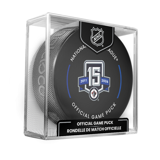 NHL Winnipeg Jets Officially Licensed 2025-2026 Game Puck Design In Cube