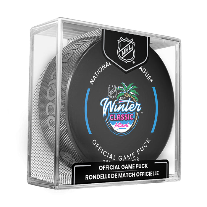 NHL 2026 Winter Classic Officially Licensed 2026 Game Puck Design In Cube