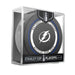 Tampa Bay Lightning NHL Playoffs 2026 official game puck displayed in clear Stanley Cup Playoffs cube package