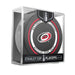 Carolina Hurricanes NHL Playoffs 2026 official game puck displayed in clear Stanley Cup Playoffs cube package