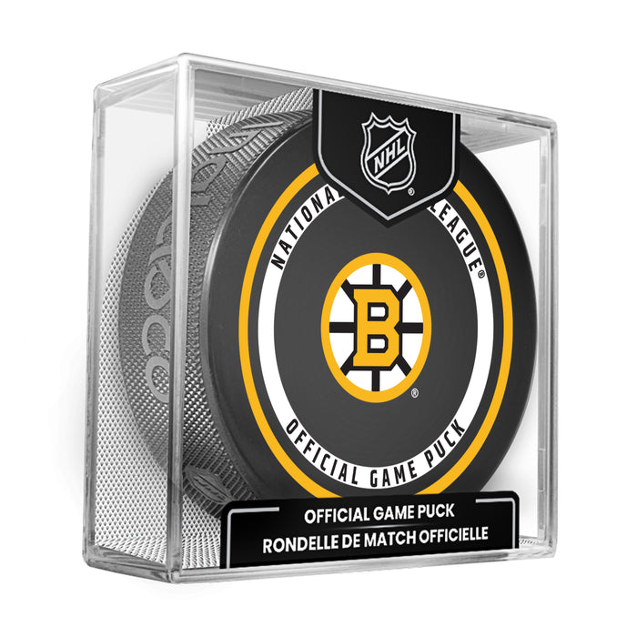 NHL Boston Bruins Official 2026-2027 Game Puck 960T In Cube