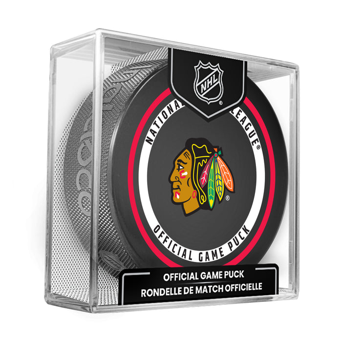 NHL Chicago Blackhawks Official  2026-2027 Game Puck 960T In Cube