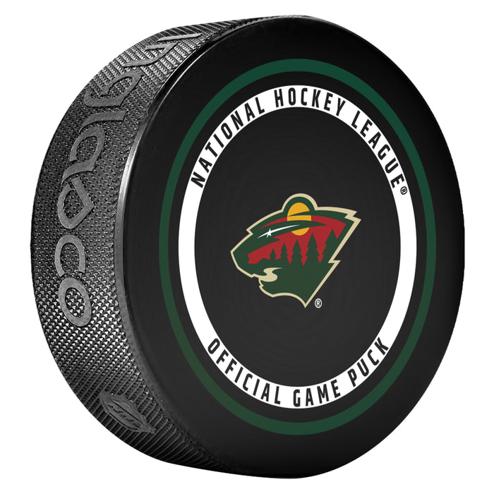 NHL Minnesota Wilds Official 2026-2027 Game Puck 960T In Cube