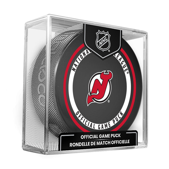 NHL New Jersey Devils Official 2026-2027 Game Puck 960T In Cube