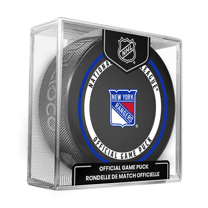 NHL New York Rangers Official 2026-2027 Game Puck 960T In Cube