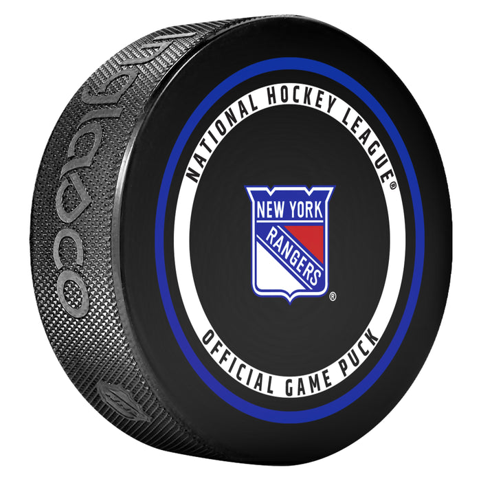 NHL New York Rangers Official 2026-2027 Game Puck 960T In Cube