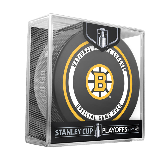 NHL Playoffs 2026 Game Puck 960T  Hs Cube R1/2 Boston Bruins