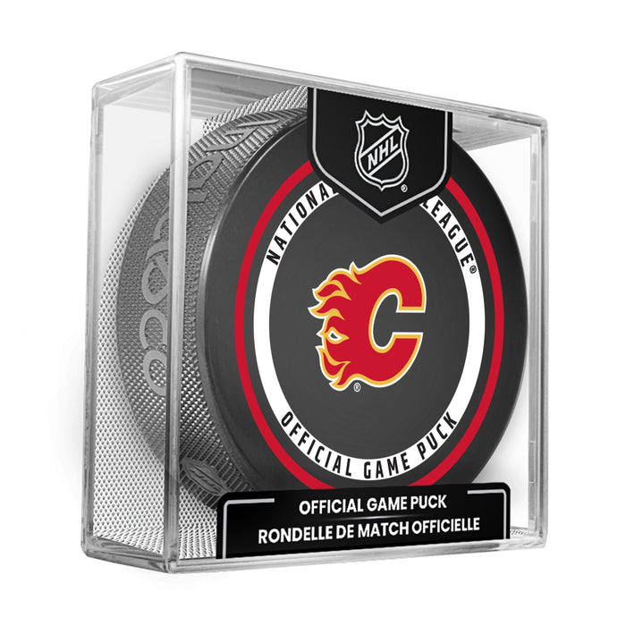 NHL Calgary Flames 2026-2027 Official Game Puck 960T In Cube
