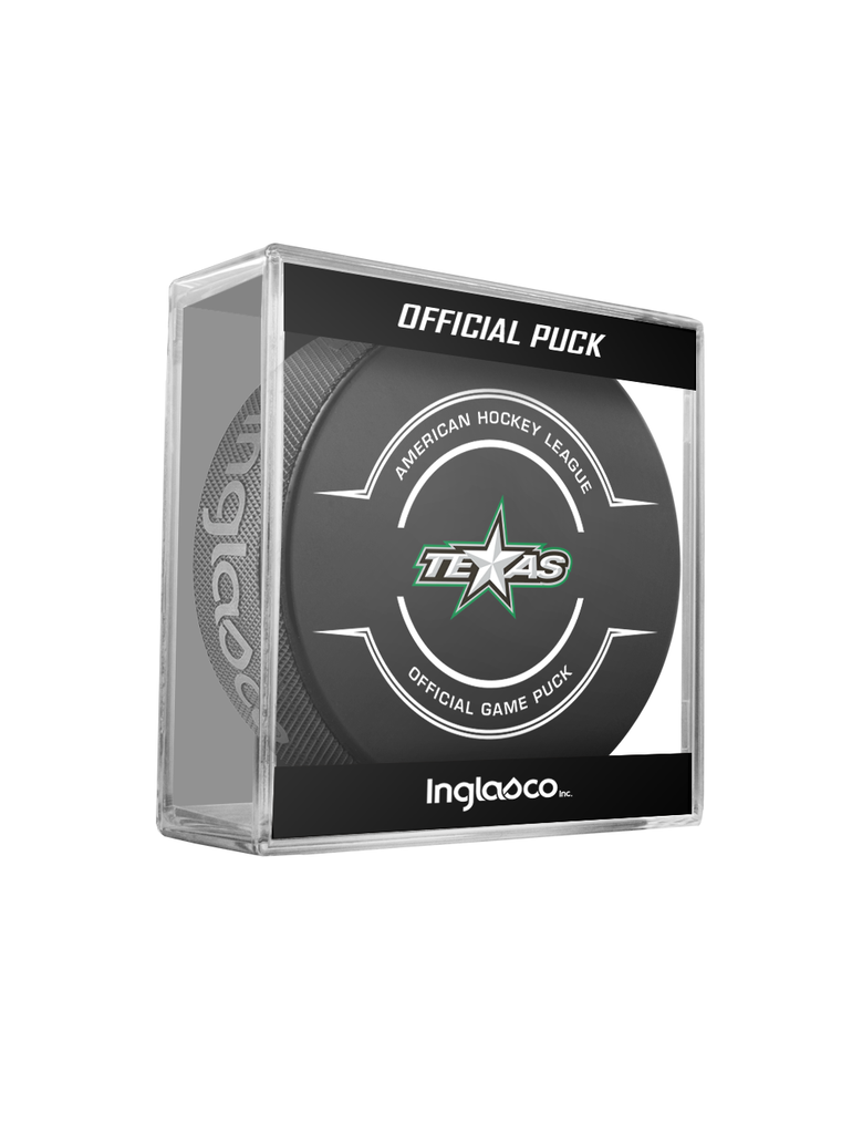 AHL Texas Stars 2023-24 Official Game Hockey Puck In Cube
