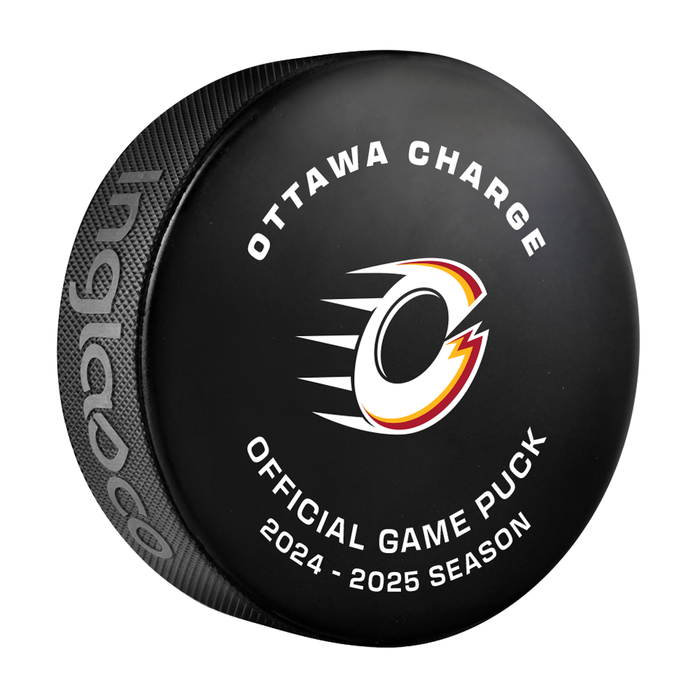 PWHL Ottawa Charge Official 2024-25 Game Hockey Puck- In Cube