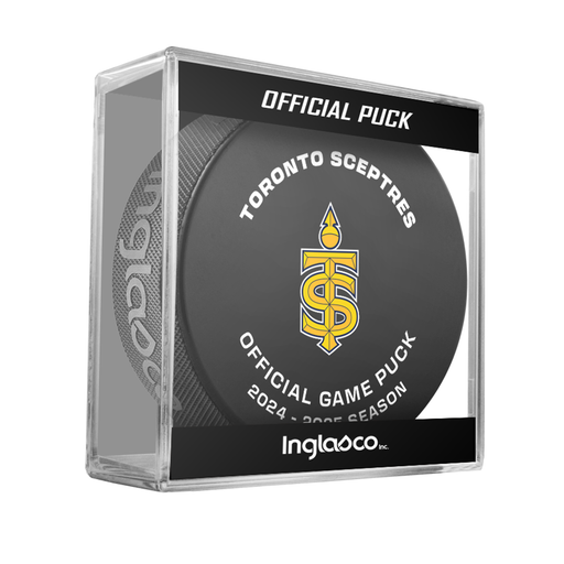 PWHL Toronto Sceptres Official 2024-25 Game Hockey Puck- In Cube