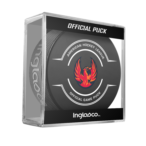 AHL Coachella Valley Firebirds 2024-25 Official Game Hockey Puck In Cube