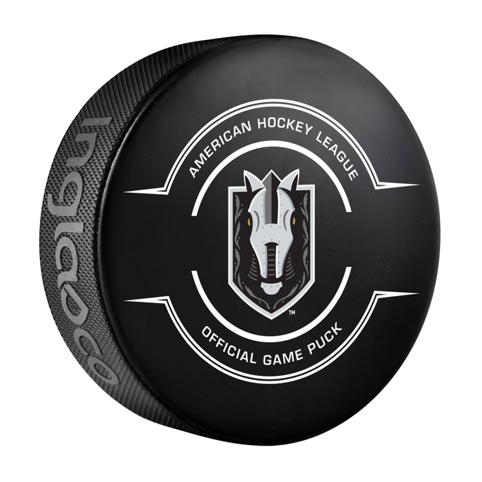 AHL Henderson Silver Knights 2024-25 Official Game Hockey Puck In Cube