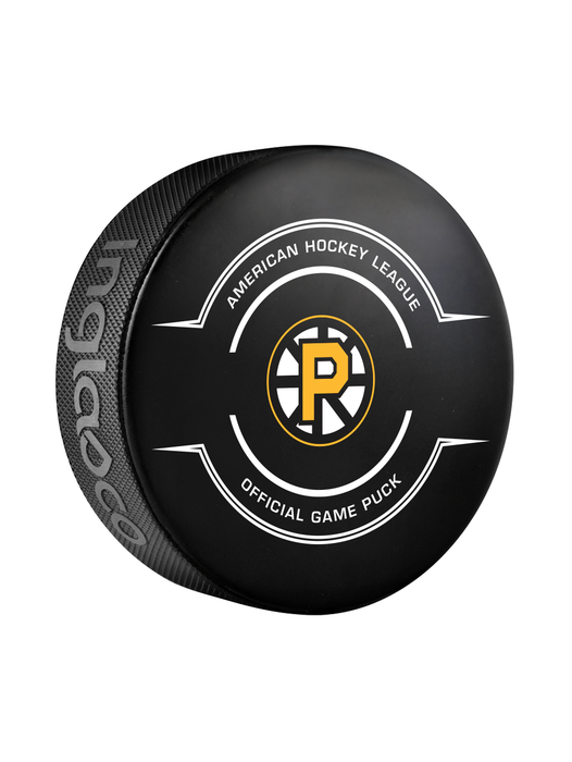 AHL Providence Bruins 2024-25 Official Game Hockey Puck In Cube