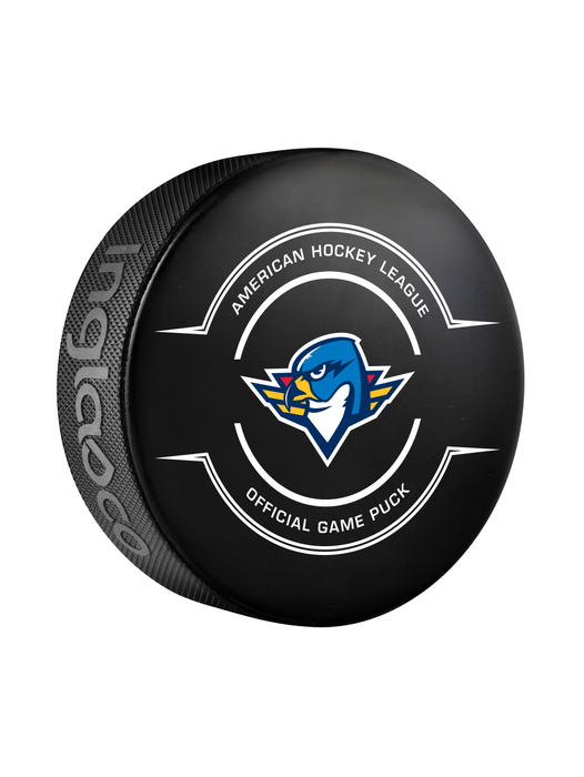 AHL Springfield Thunderbirds 2024-25 Official Game Hockey Puck In Cube