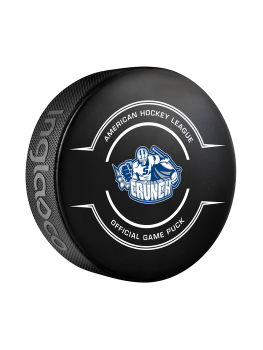 AHL Syracuse Crunch 2024-25 Official Game Hockey Puck In Cube